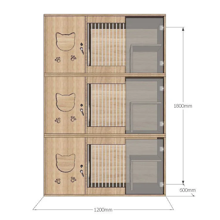 Cat Villa Huge Wooden And Steel Pet Display Cages Fence Cat Villa Luxury Drawers