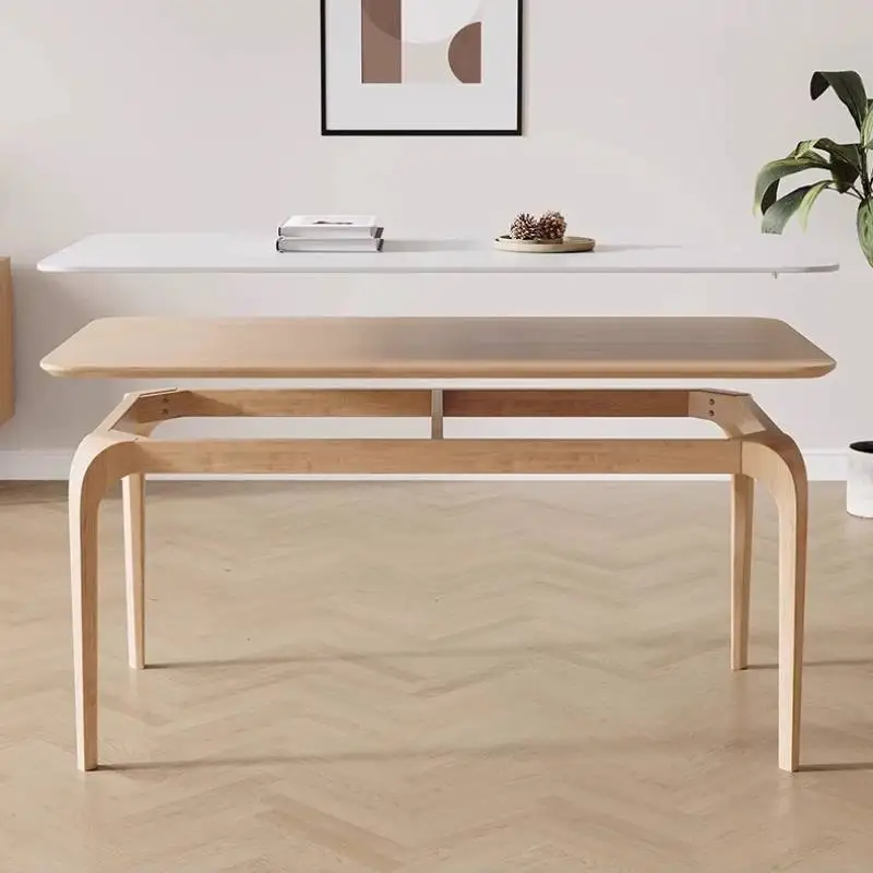 

Vintage Wooden Dining Tables Square Design Legs Nordic Dinette Dining Tables Restaurant Kitchen Tavoli Da Pranzo Furniture Home
