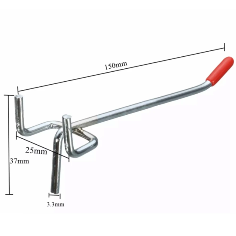 

^Прибытие, 40 шт., одинарные крючки для перфорированной доски, 150 мм, планка для доски, настенная розничная витрина, колышек, подходит для 25 мм