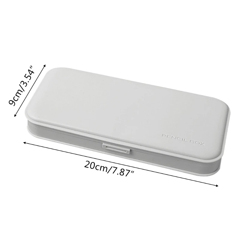 Kleurrijke Plastic Potlood Dozen Macaron Potlood Dozen Voor School Krijt Marker Organisator Dozen W/Scharnierende Deksels