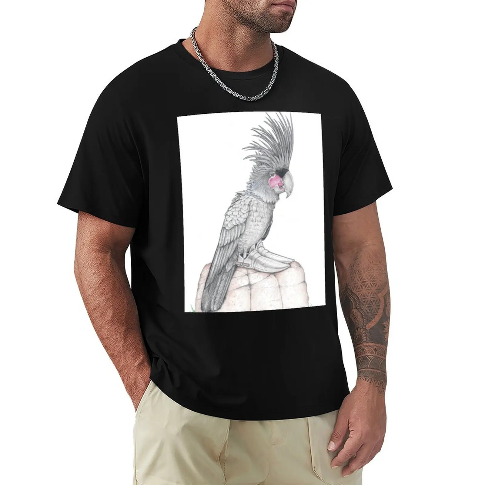 

Palm Cockatoo in Knight shoes T-Shirt Anime t-shirt luxury designer Luxury man T-shirt men