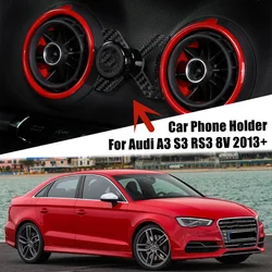 Car Mobile Phone Holder Bracket For Audi A3 S3 RS3 8V Air Vent Mount Phone Stand Magnetic Holder 360 Rotatable GPS Accessories