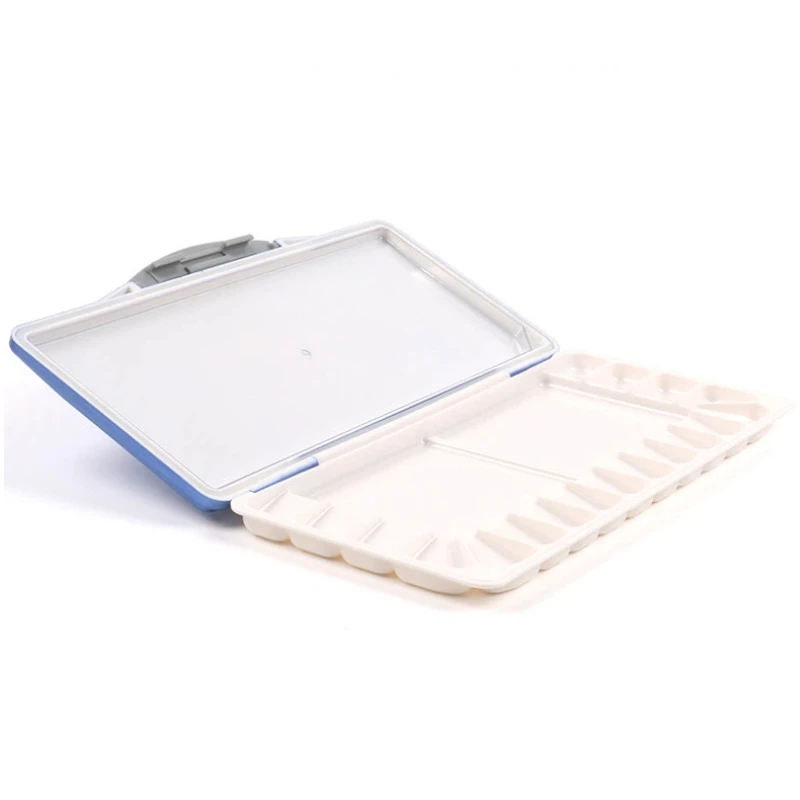 Portable Gouache Pigment Mixing Box Plastic Paint Palette Moisturizing Storage Tray Art Sketch Drawing Painting Studying Supply