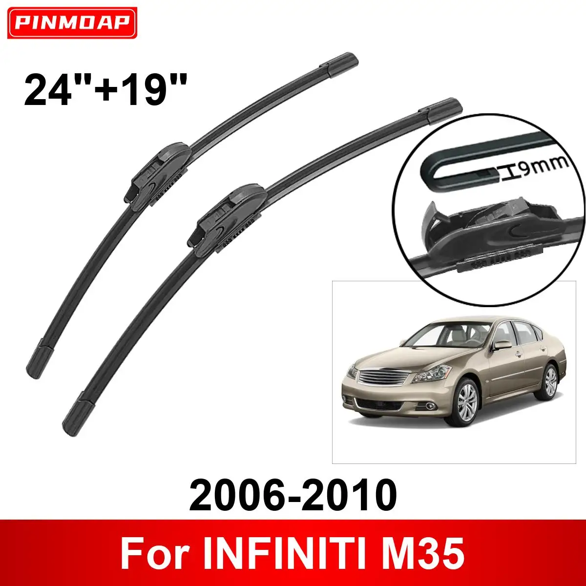 

Автомобильный дворник для INFINITI M35 2006-2010 24 "+ 19" передние и задние щетки стеклоочистителей, аксессуары для резаков 2006 2007 2008 2009 2010