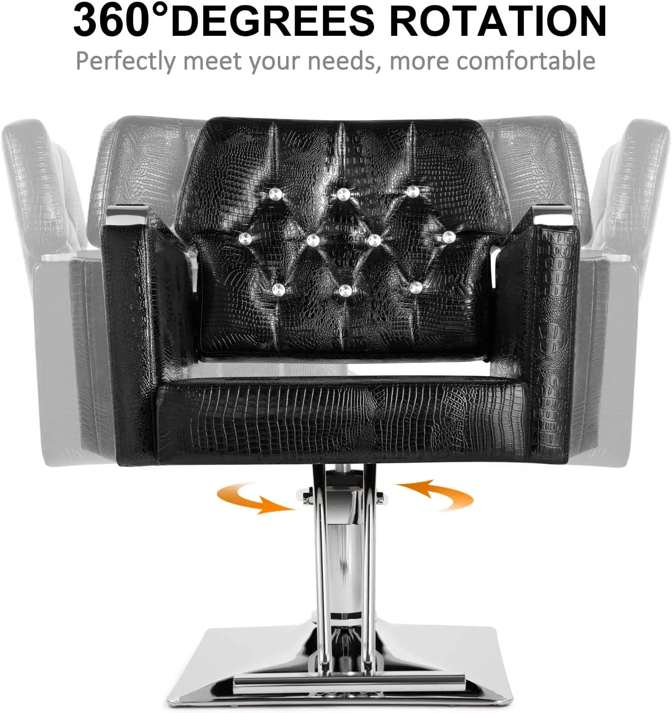 Chaise de salon d'artiste pour coiffeur, chaise de barbier hydraulique, siège extra large, chaises réglables et à chocs