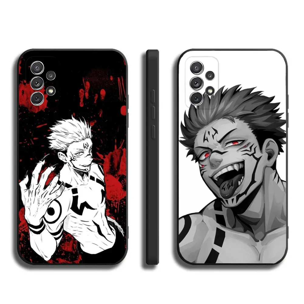 

Sukuna J-Jujutsu Kaisen Anime Phone Case for Samsung Galaxy A13,A21s,A22,A31,A32,A52,A53,A71,A80,A91, Soft Black Cover