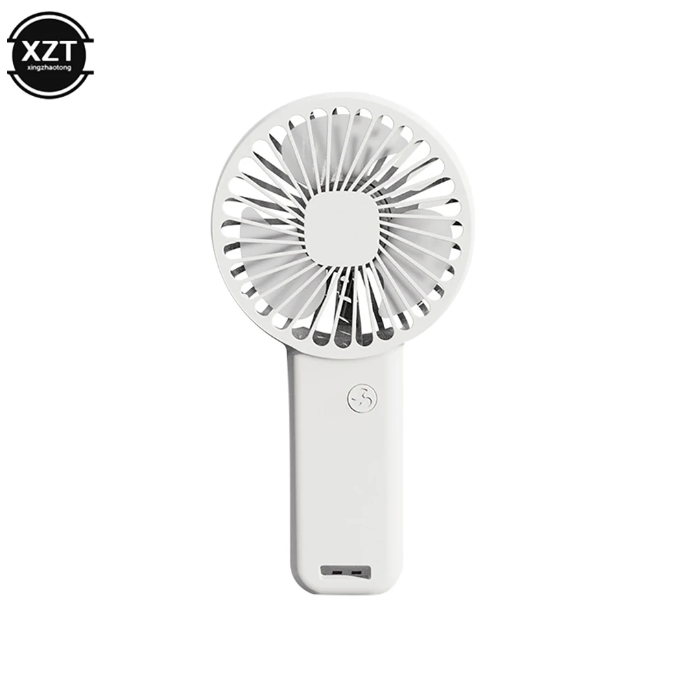 Portable Mini Fan USB Rechargeable With Mobile Phone Stand Base Mute Strong Wind Desktop Electric Fans