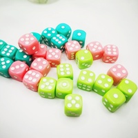 10 PCS/Set 16mm D6  6 cubes Dice Acrylic 6 sides D6 Dice With role Edges For Casino Dice Table Board Game