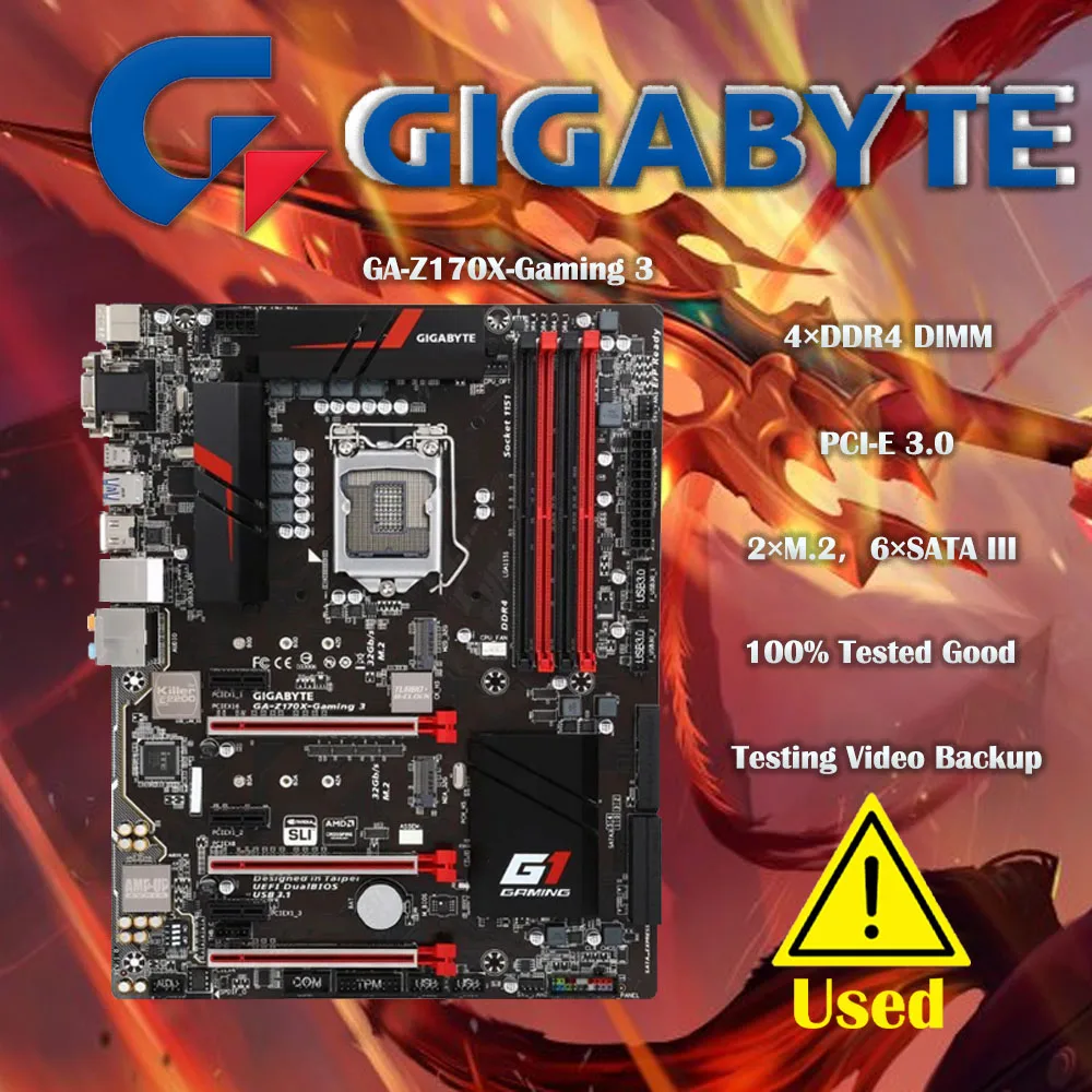 

GIGABYTE GA-Z170X-Gaming 3 LGA 1151 Intel Z170 HDMI SATA 6 Гбит/с USB 3.1 USB 3.0 ATX Материнская плата Intel