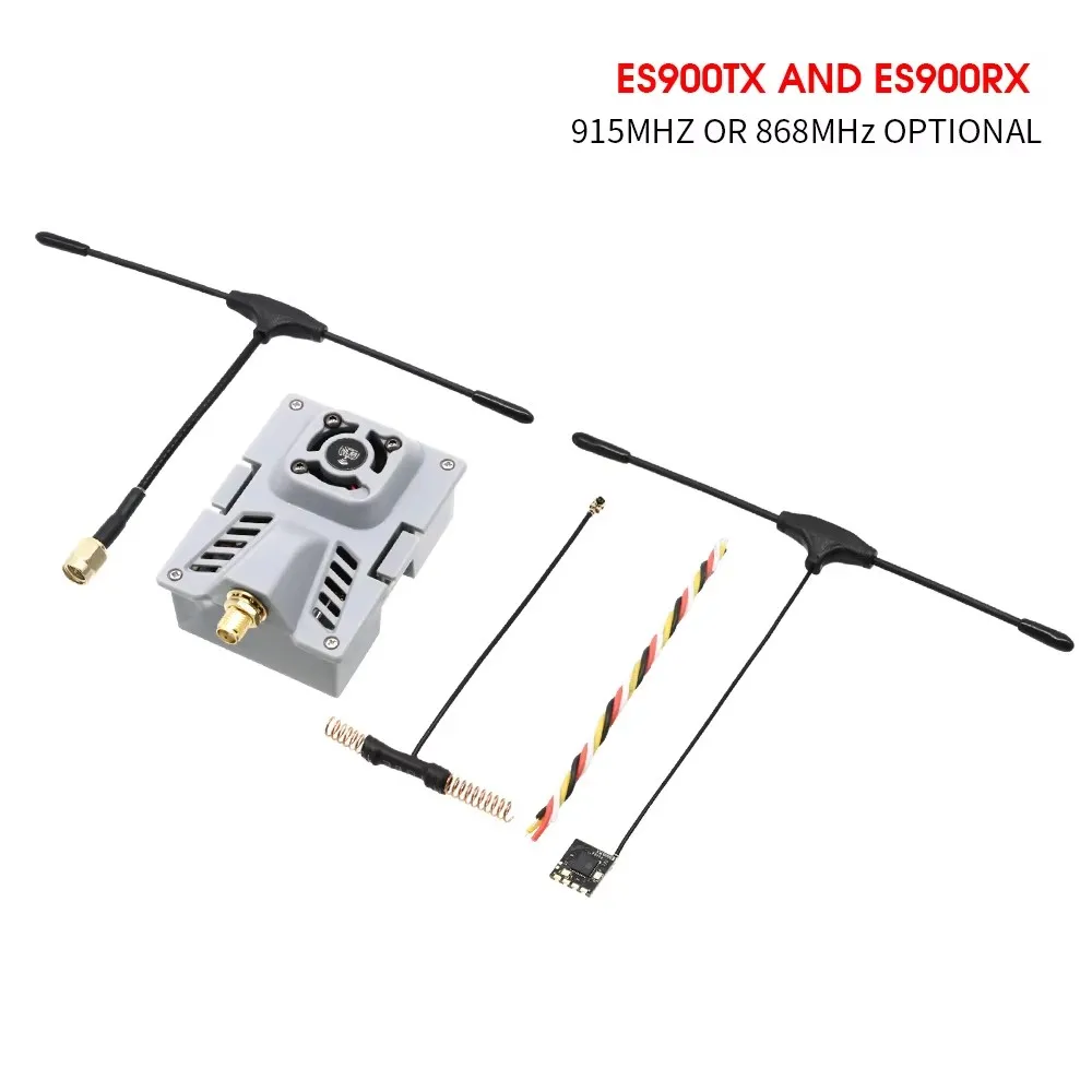 

Happymodel ELRS Micro ES900RX（Receiver）ES900TX（Module）Combo Kit 915MHz ExpressLRS Firmware For RC FPV Long Range Racing Drones