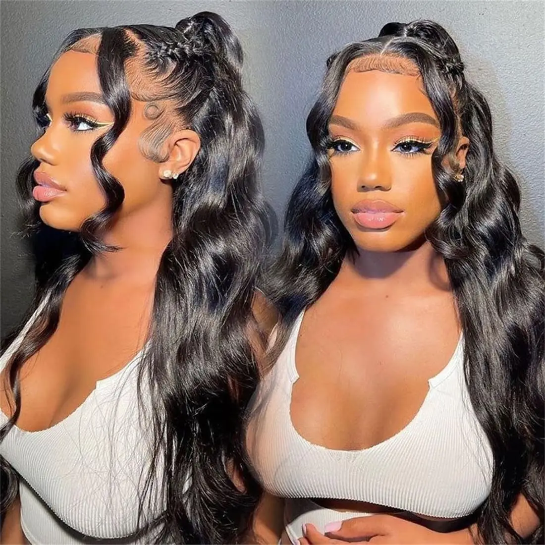 Body Wave Lace Front Wig Human Hair 13x6 30 Inch  360 Human Hair Lace Frontal Wigs Transparent Lace Frontal Wig 4x4 Closure Wig