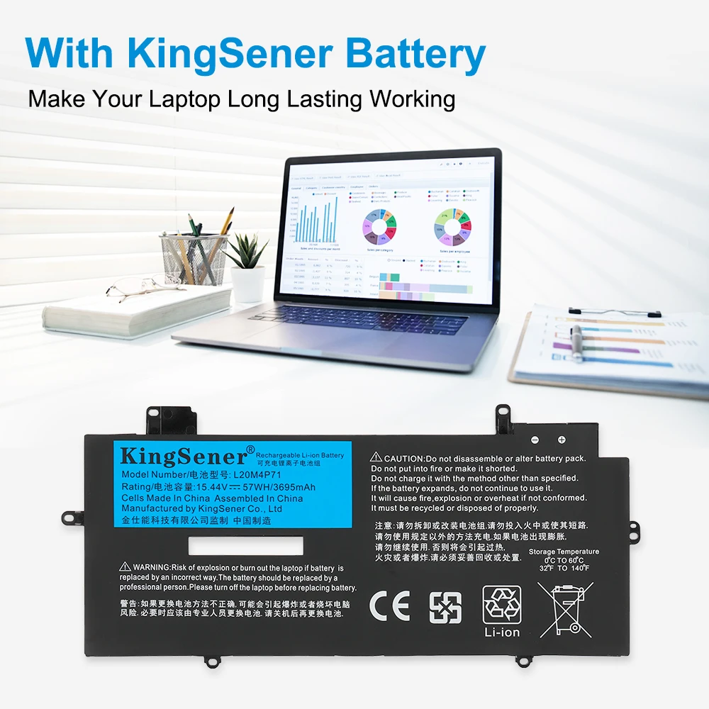 Bateria KingSener L20C4P71 L20M4P71 do Lenovo ThinkPad X1 Carbon Gen 9 10 X1 joga 6 7th Gen 6 7 Series L20D4P71 L20L4P71 — zdjęcie produktu 3