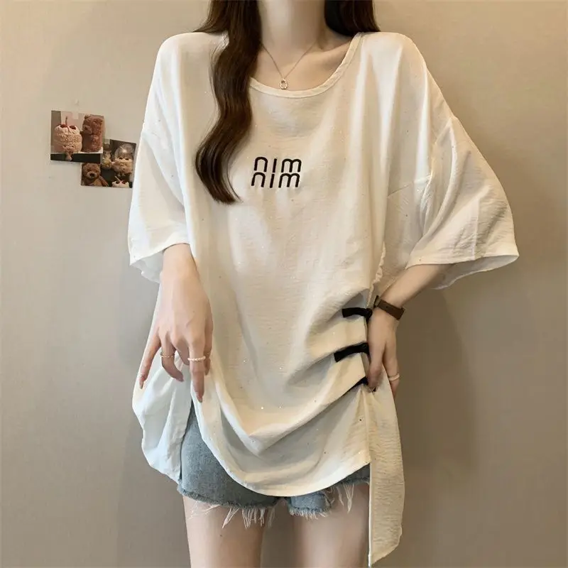 O-neck Short Sleeve T-Shirt for Women, Loose Tops for Office Lady, Casual and Simplicity, All-match Clothes, Summer Fashion