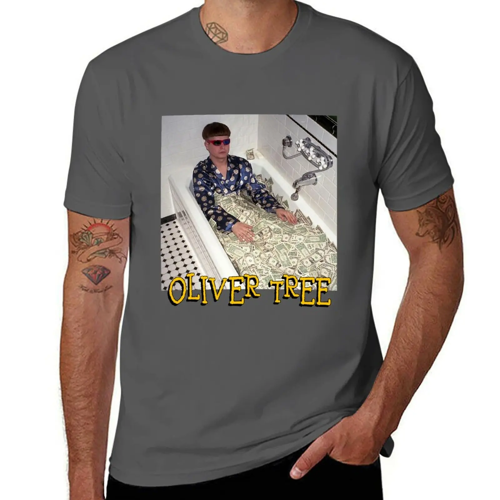 

Oliver Tree Cheapskate футболка мужские хлопковые футболки для мужчин винтажная футболка с графическим принтом футболка с индивидуальным принтом