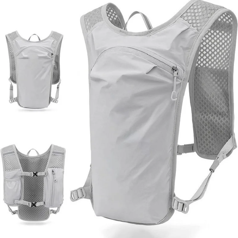 

Running Hydration Vest Backpack for Hiking Cycling Marathon Lightweight Water Chest Pack With Phone Storage Pocket Bottle Storag