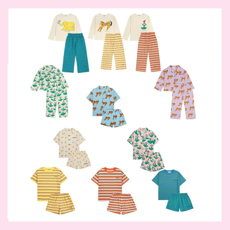 

В наличии 2026 BC, весна-лето, новая одежда для мальчиков, одежда для маленьких девочек, модная хлопковая мягкая детская домашняя одежда, детская эксклюзивная одежда