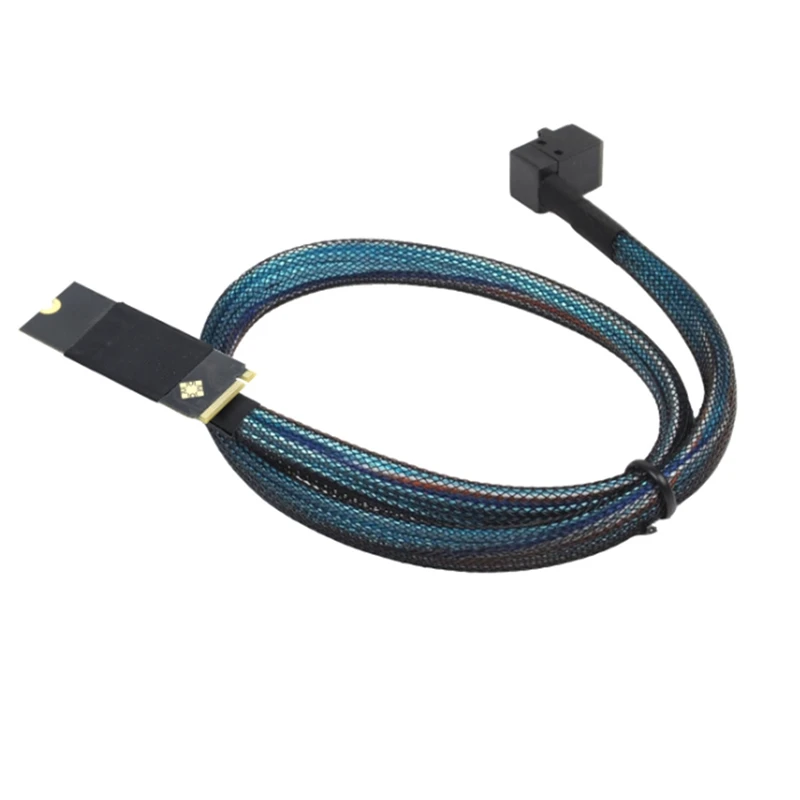 

Внутренний мини-SAS HD SFF-8643, 1,0 м, 36P штекер на HD SAS SFF-8643, 90-градусный кабельный адаптер-A74P