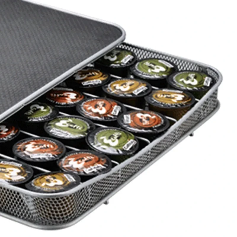 Coffee Pod Drawer Holds 36 Caffitaly Dolce Gusto Pod Machines Stainless Steel Frame Coffee Machines Capsules Storage Drawer