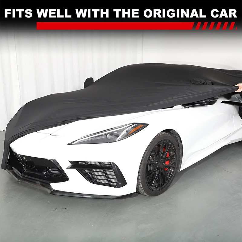 For Chevrolet Corvette C8 2020-2026 Car Cover Velvet Stretch Dust-Proof Protection Full Exterior Indoor Car Cover Accessories