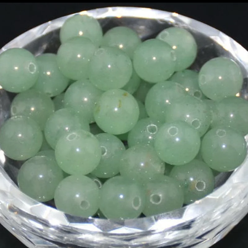 Fashion Natural Green Aventurine Beads Round Loose Spacer Beads for Jewelry Making Handmade Diy Bracelet Necklace