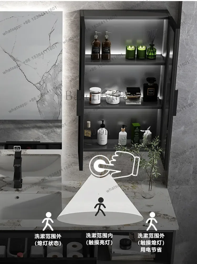 yj57 Bathroom cabinet, glass door, washstand, bathroom, modern simple wash basin cabinet combination