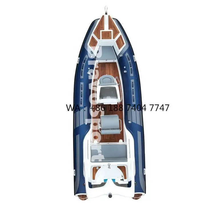 19ft RIB 580 PVC/Hypalon/Orca Semi-Rigid Fiberglass RIB Inflatable Boat with Luxury Center Console
