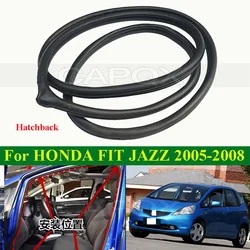 CAPQX Car Door Frame Rubber Seal Doorpost Strip For HONDA FIT JAZZ Hatchback 2005-2008 Car Door Weatherstrip Moulding Seal Strip