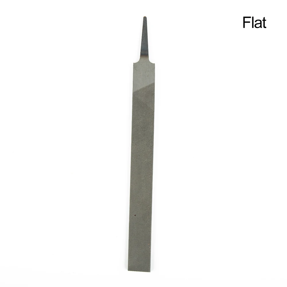 Anti Rust Steel Files Set, 6 Inch 150mm, Medium Toothed, Flat Round Halfround Triangle Square Shape, Perfect for Metalworking