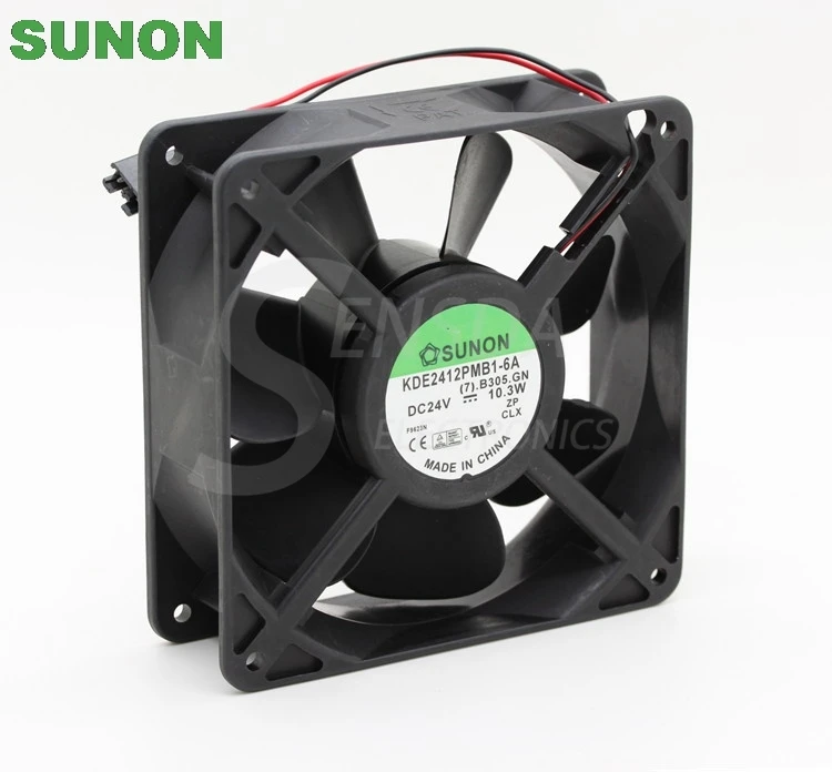 For Sunon KDE2412PMB1-6A DC 24V 10.3W  12038 120x120x38mm 12cm server inverter cooling fans