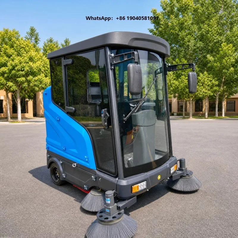 Factory Ride-On Self-Propelled High Pressure Cleaner Burnishing Industrial Road & Floor Sweeper