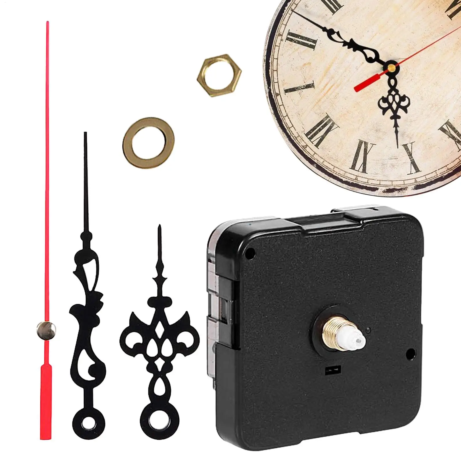 Replacement Wall Clock Mechanism Silent Clock Mechanism Versatile Battery Clock Mechanism Clock Hands and Motor Kit
