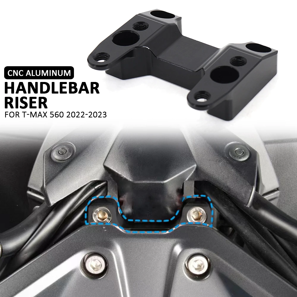 

Handlebar Risers Up 20mm Motorcycle Clamp Mount Handle Bar Riser Move Back For YAMAHA TMAX T-MAX 560 T-MAX560 TMAX560 2022 2023