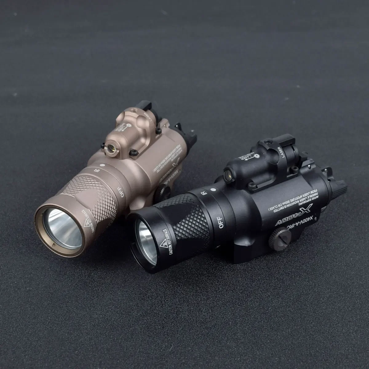 

Tactical SUREFIR X400 X400V LED White Light and IR Output X400V-IR Weapon Light Pistol Gun Light With Red Laser Black