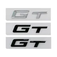 Chrome Black 3D Letters GT ABS Emblem for BMW 5 3 Series 320d E36 320 C 400 650 530 F07 F34 G32 GT Car Trunk Badge Logo Sticker