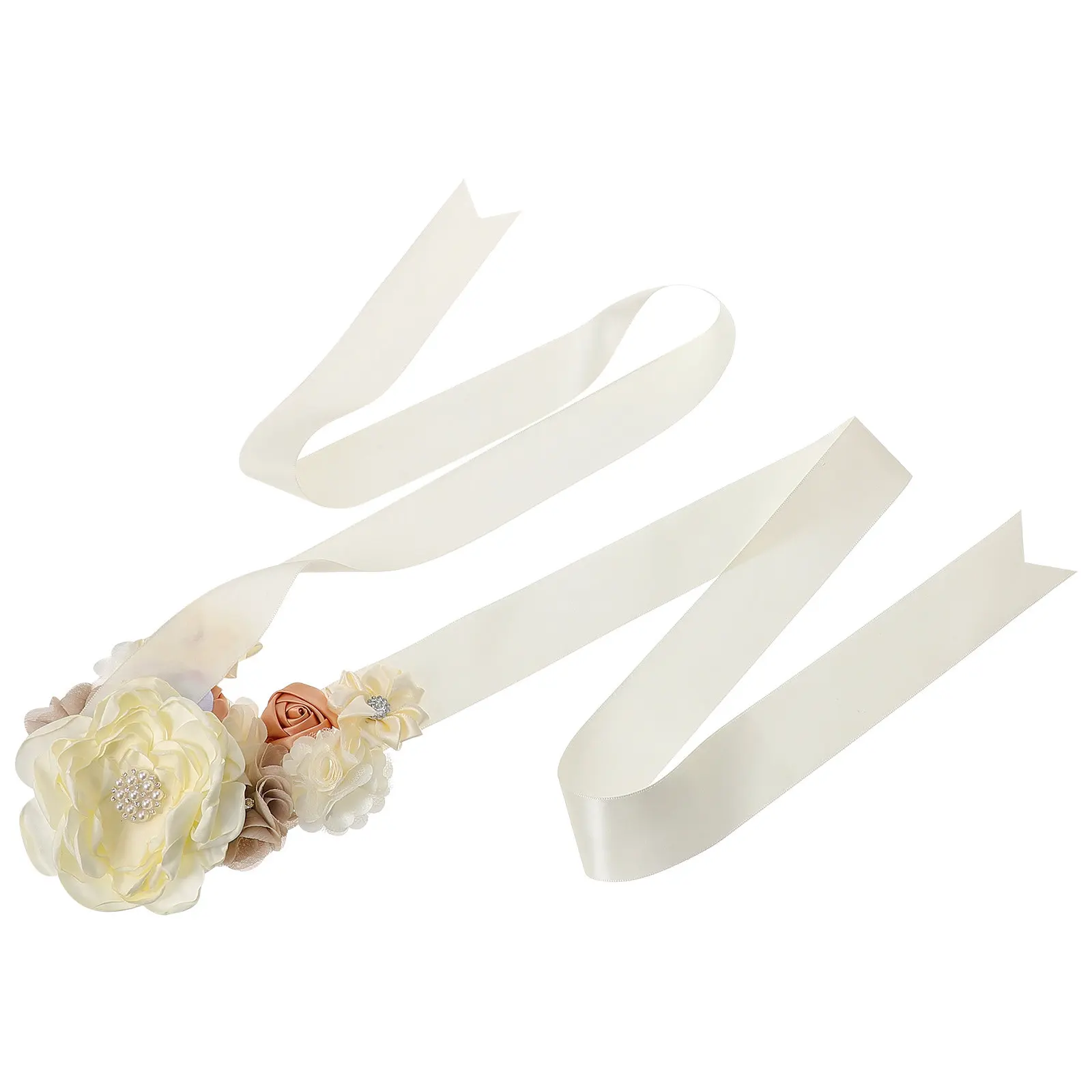 

Maternity Sash Pregnancy Belt Flower Sash Decorative Belt Snug Fit Sparkling Rhinestones Special Occasions Photo Props