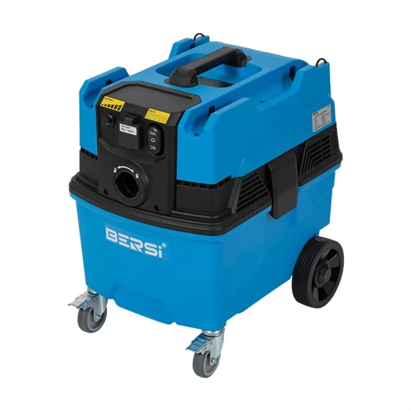 Suzhou 38L Portable Full Automatic Cleaning Wet Dry Industrial Commercial HEPA Wall Vacuum Cleaner With Plastic Canister