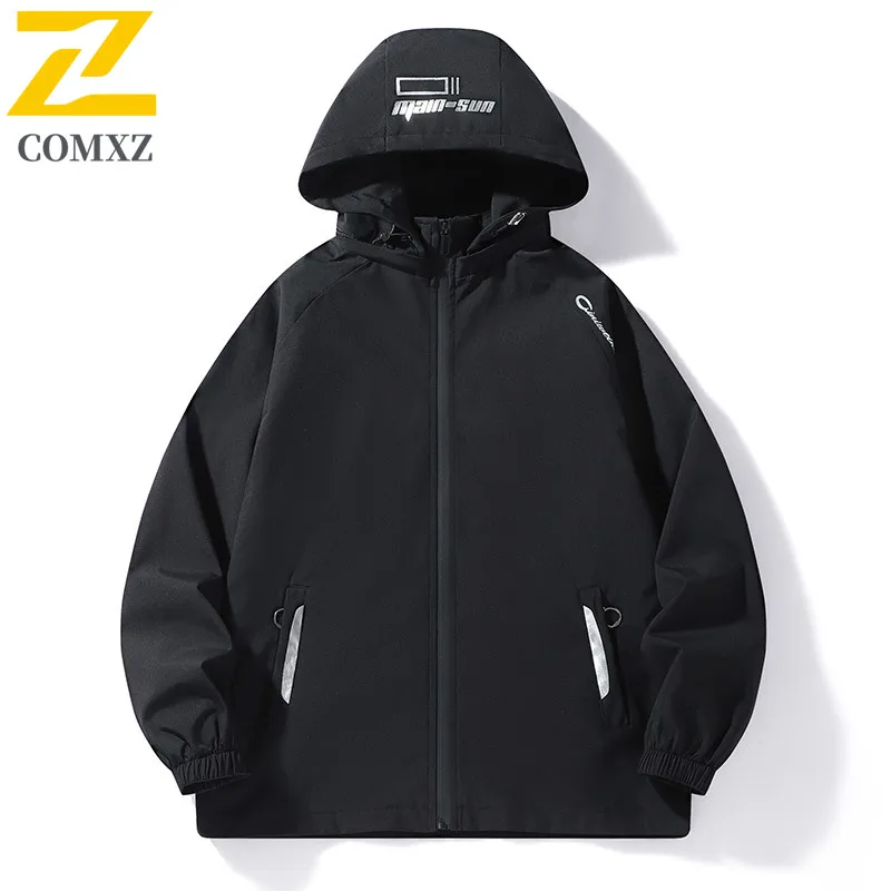 

Men's Hooded Jacket 2025 Light Luxury Business Minimalist Solid Color Golf Jacket Outdoor Running Travel Autumn Trench Coat