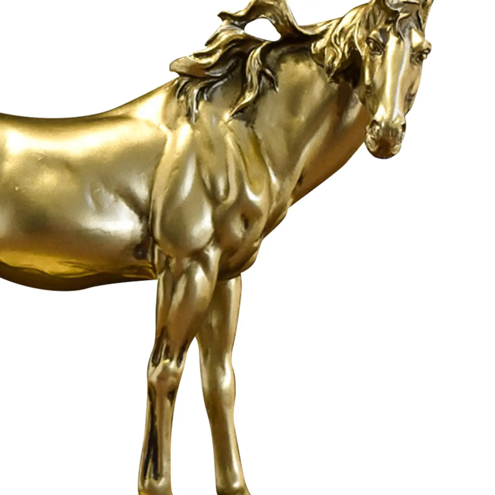 Horse Figurine Desktop Ornament Resin Collection Decorative Statue Animal Sculpture for Entrance Office Shelf Home Decoration