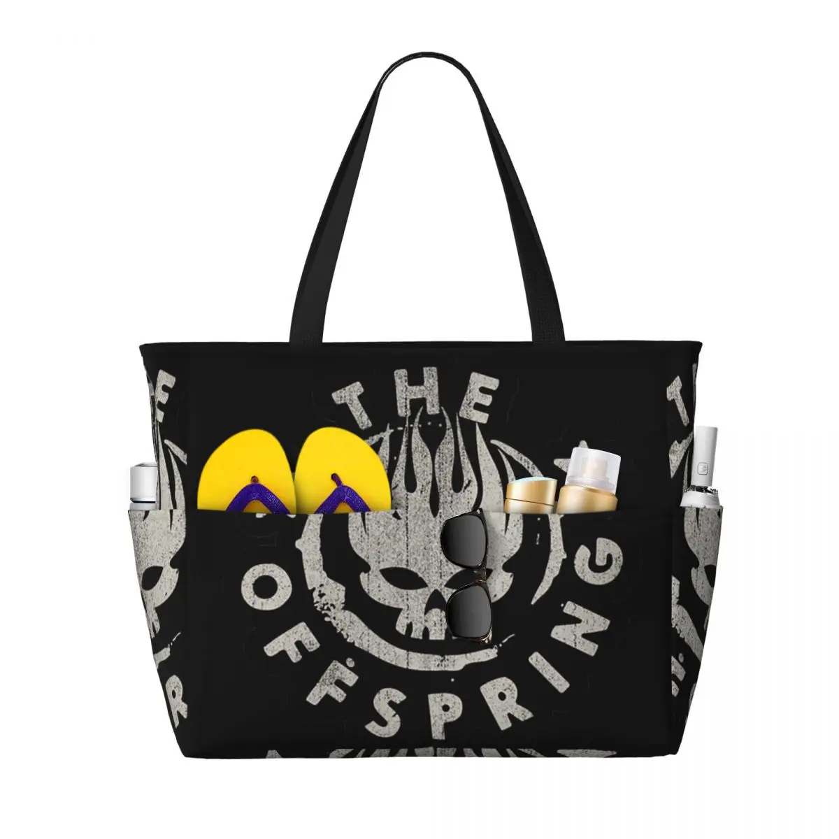 

Punk The Offspring Beach Tote Bag Sport Gym Yoga Duffle Large Tote Bag Women Travel Bag Fitness bag