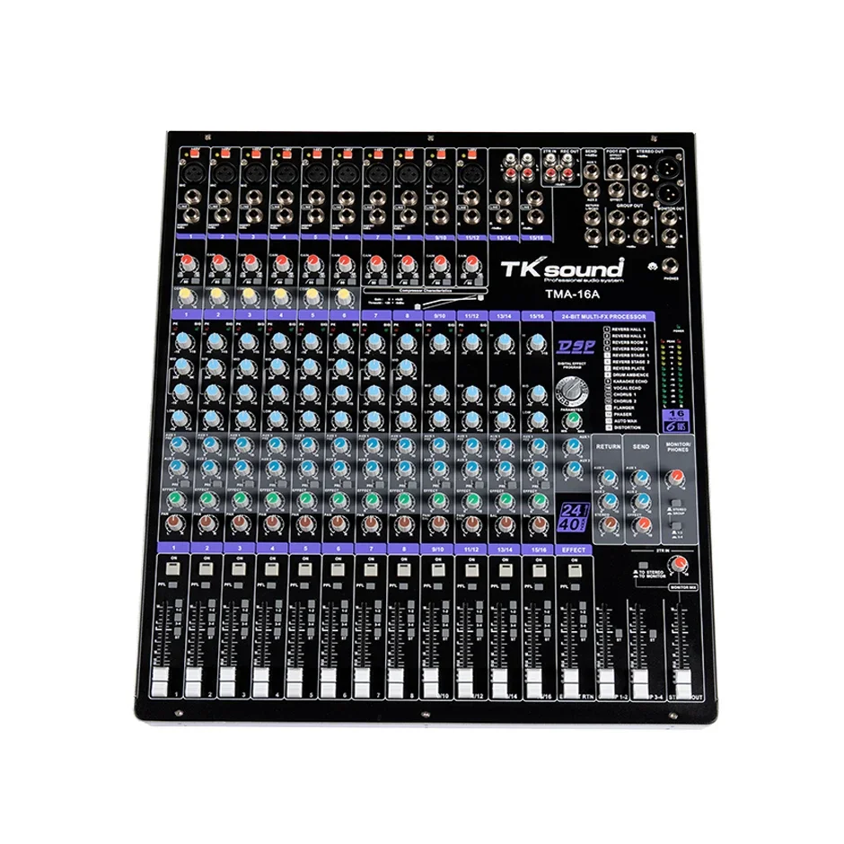 TKsound Stage Performance Professional Mixing Console 16 Channel Digital Professional Audio Mixer