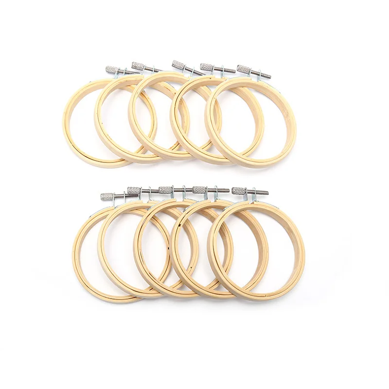 1pc Bamboo Cross Stitch Hoops Set Embroidery Frames Set Sewing Tools Accessories With Sewing Scissors Stitching Needles