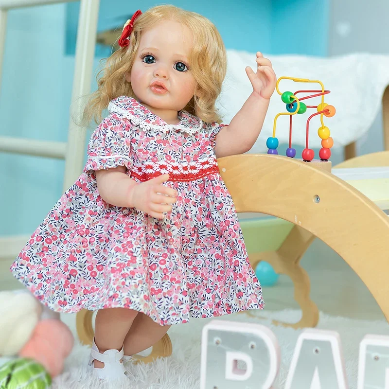 55CM Silicone Baby Doll Reborn Betty Princess Girl Dolls Hand Details Painting 3D Skin with Visible Veins Muñecas Bebe Reborn