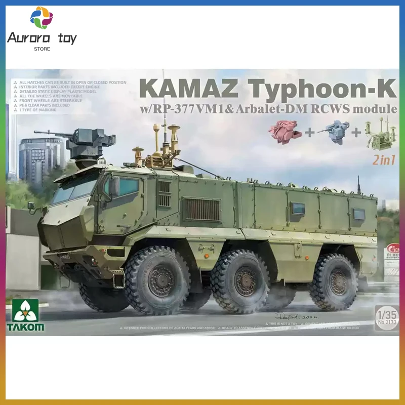 

New Takom 2173 1/35 Russian Typhoonk Armored Car With Remote Station Dual Version Military Assembly Model Kit Toys Gift