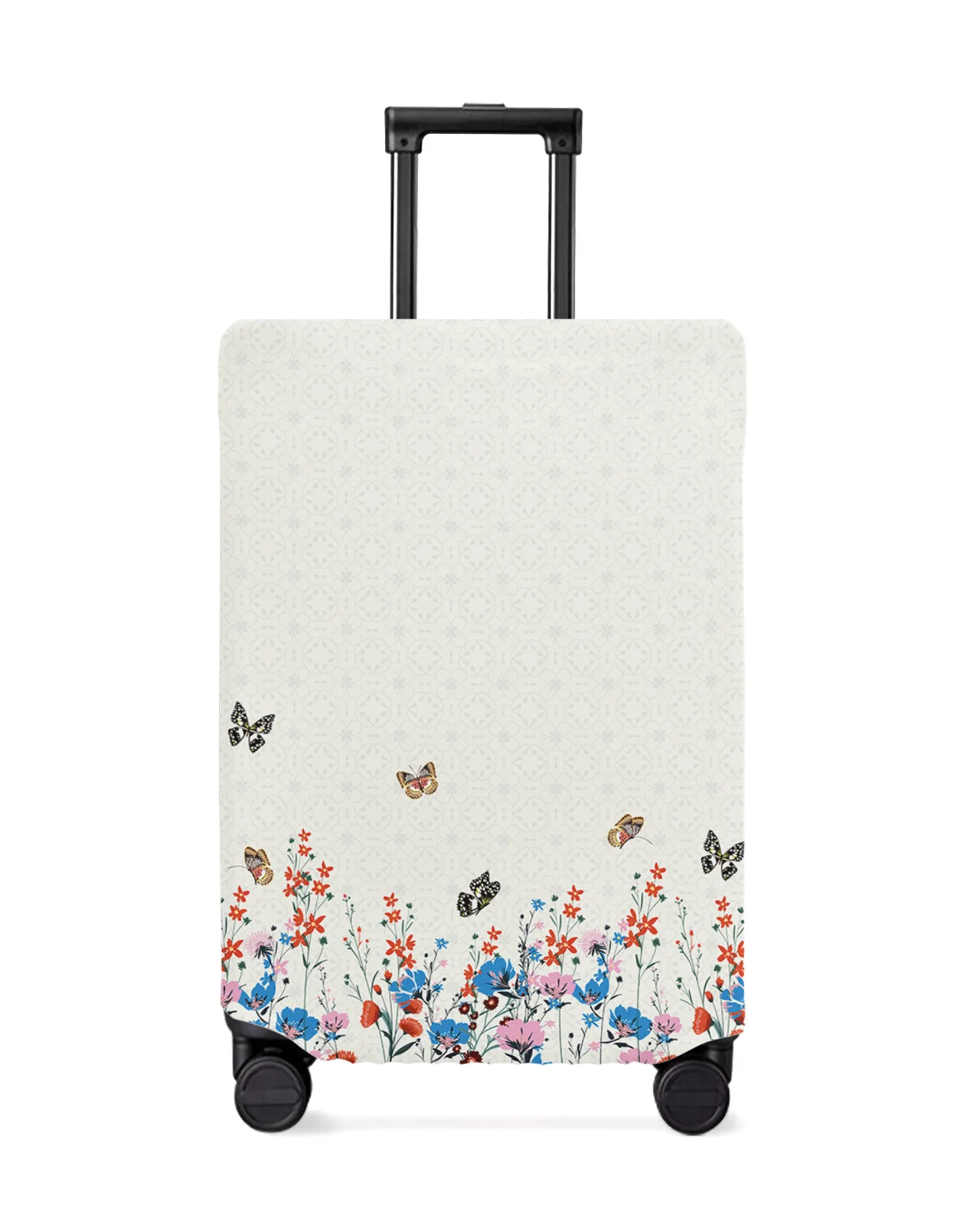 Funda elástica para equipaje de viaje, cubierta antipolvo con flores, hojas, crisantemos, accesorios de viaje, 18-32 pulgadas