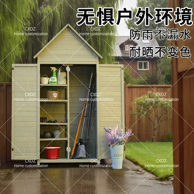 Outdoor lockers Outdoor storage cabinets Garden rain and sun protection Tool room Yard utility cabinets Balcony storage