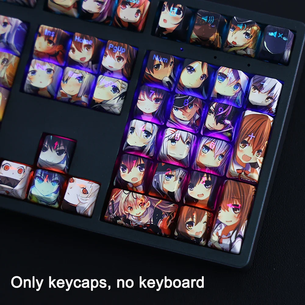 Game COLLECTION Tastenkappen Shimakaze Tastenkappen PBT Dye-Sub Cherry Hintergrundbeleuchtung Mx Tastenkappen Anime Tastenkappen für ANSI 61 87 104 108 Layout – Detail 8