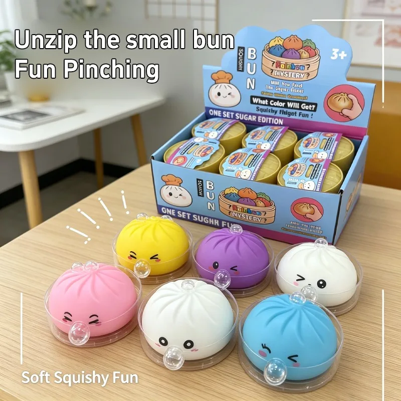 Cute Spit Bubble Dumpling Squishy Pinch Slow Rebound Soft Ease Anxiety Squeeze Ball Office Home Decorat Kid Adults Perfect Gifts