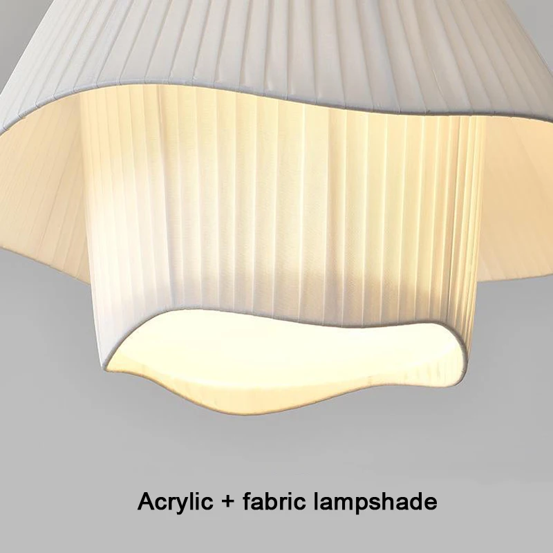 French Medieval Style Chandelier For Bedroom Nordic Designer Home Decor Lamp Kitchen Dining Table Fabric Lampshade Pendant Light