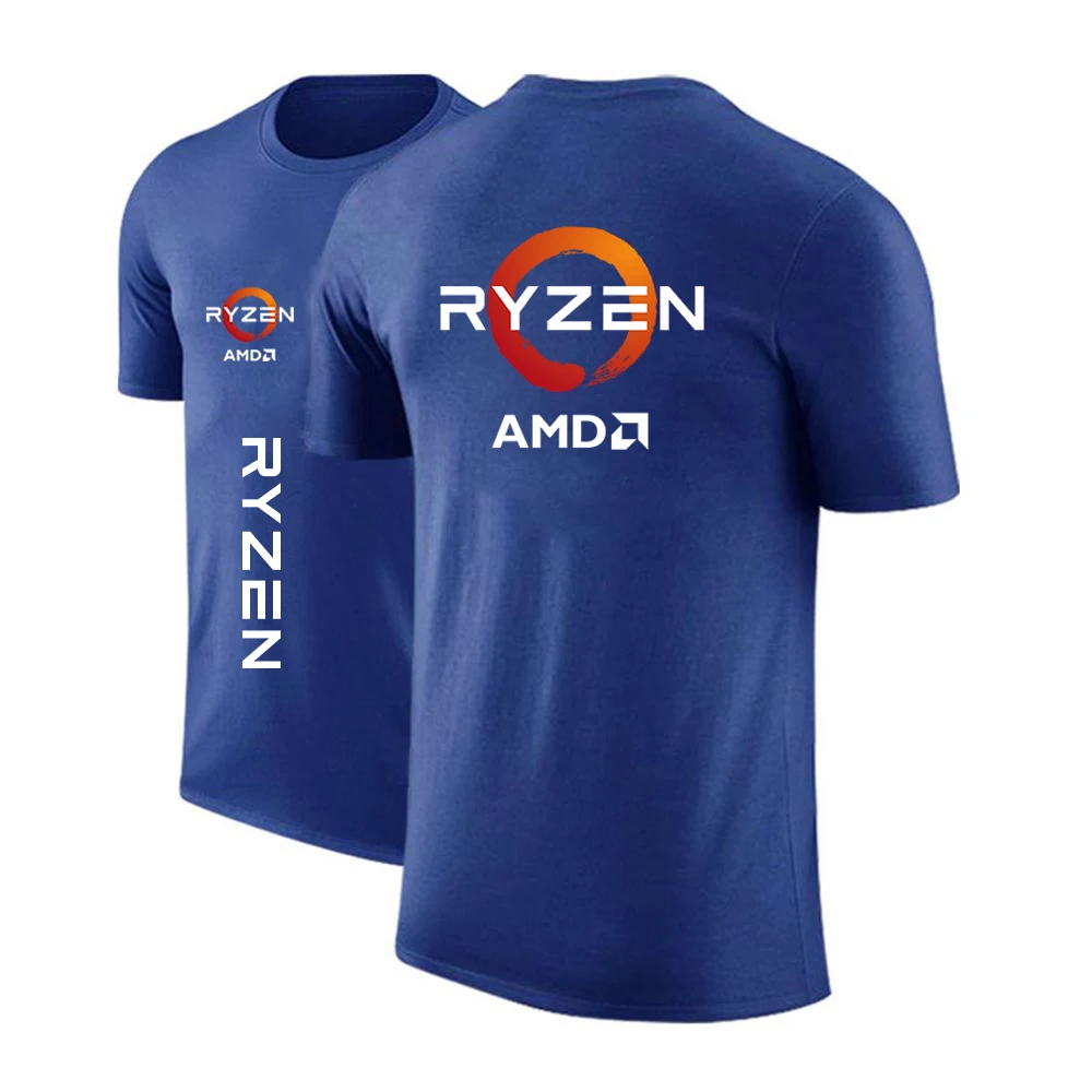 CPU AMD RYZEN 2025 Summer Man's Ordinary Cotton Short Sleeve Fashion Popular Breathable Comfortable Thin T-shirt