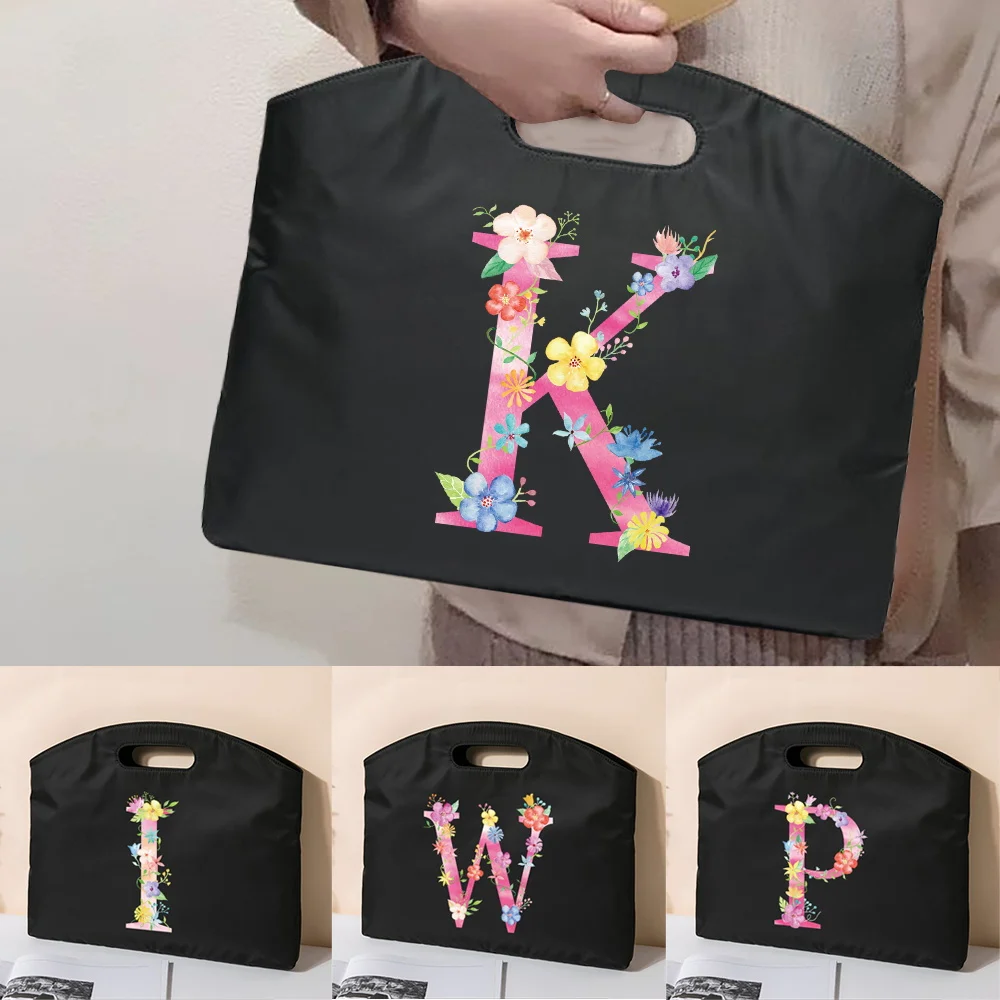 Attache Case กระเป๋าเอกสารแบบใช้มือถือการเดินทางแบบพกพากระเป๋าสํานักงานธุรกิจกระเป๋าแล็ปท็อปสีชมพู Pattern Series Storage Pack